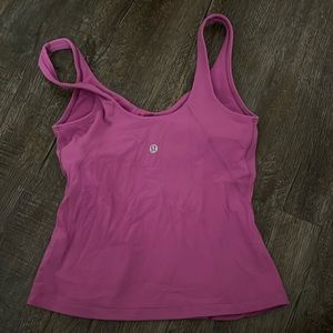 purple/pink lululemon long align tank top